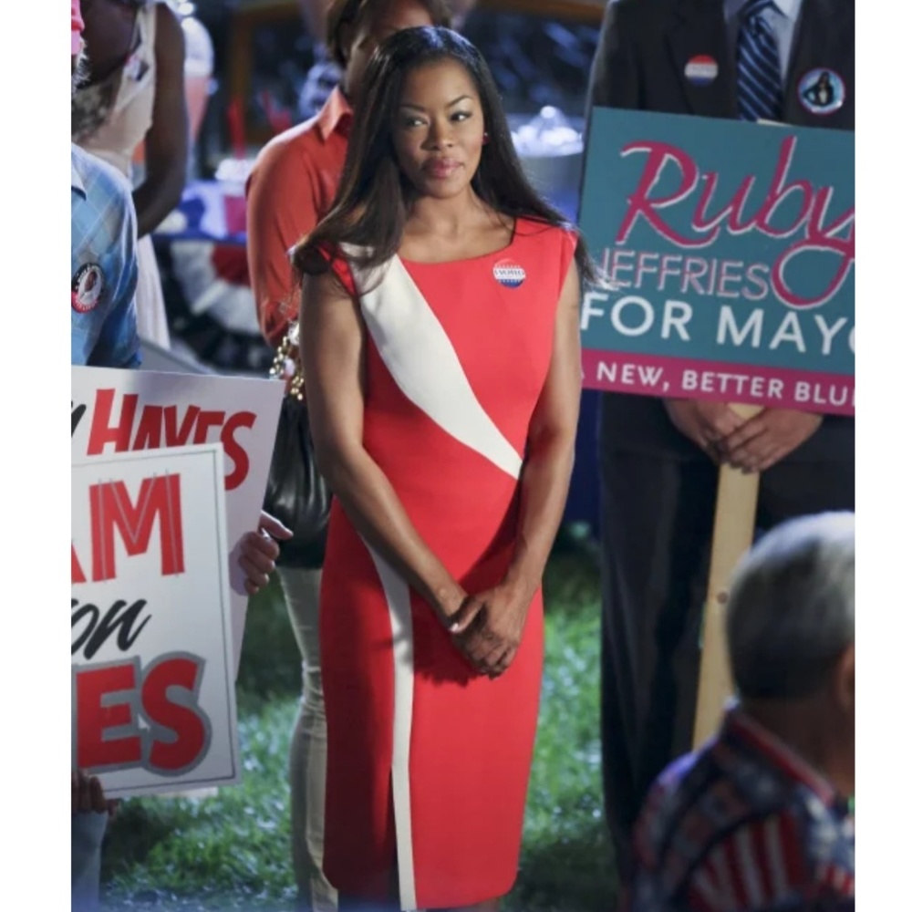 Flame inset dress by Rachel Roy